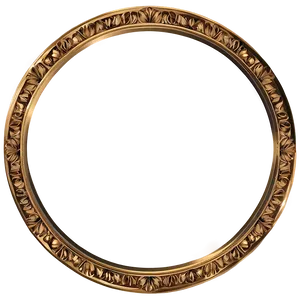 Gold Circle Frame With Flowers Png 39 PNG Image