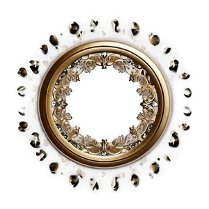 Gold Circle Frame With Lace Png 66 PNG Image