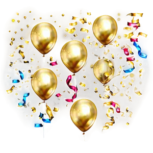 Gold Confetti Balloon Png Goc PNG Image