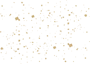 Gold Confetti Black Background PNG Image