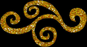Gold Confetti Clipart Transparent - Gold Swirl Clipart, HD Png Download PNG