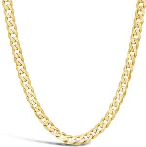 Gold Cuban Link Chain Necklace PNG Image