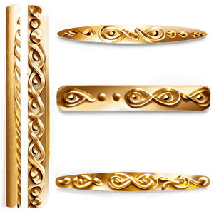 Gold Decorative Line PNG hay PNG