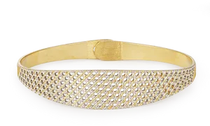 Gold Diamond Studded Bangle PNG Image