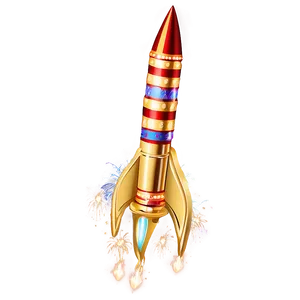 Gold Firework Rocket Png Tqt40 PNG Image