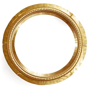 Gold Foil Circle Frame Png 06262024 PNG Image