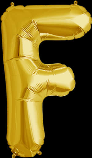 Letter Balloons Png - Gold Balloon Letter F PNG