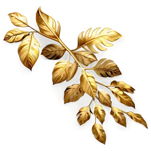 Gold Foliage Illustration Png Gls7 PNG Image