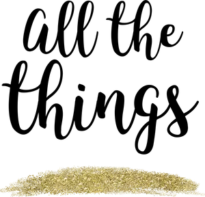 Gold Glitter Border Background PNG Image