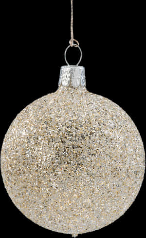 Glass Bauble With Glitter, Gold, 6cm - Christmas Ornament, HD Png Download PNG image with transparent background