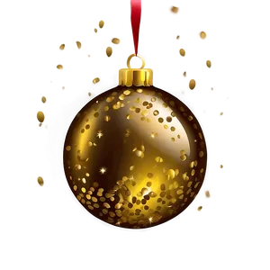 Gold Glitter Christmas Tree Bauble Png Kpf4 PNG Image