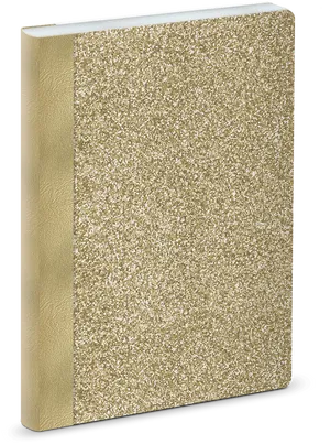 Gold Glitter Covered Book PNG Image