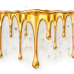 Gold Glitter Drip Decoration Png 06282024 PNG Image