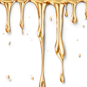 Gold Glitter Drip Illustration Png 06282024 PNG Image