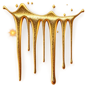 Gold Glitter Drip Overlay Png Mmi17 PNG Image