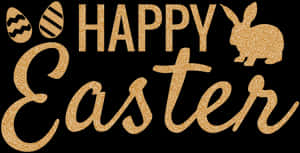 Happy Easter, Easter, Greeting, Gold Glitter, Glitter - Happy Easter Wishes Png, Transparent Png PNG image with transparent background