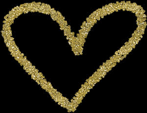 Heart Valentine's Day Gold - Heart Border Png Glitter, Transparent Png PNG image with transparent background
