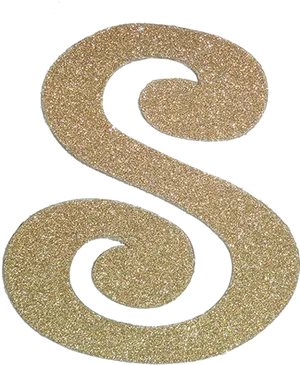 Gold Glitter Letter S PNG Image