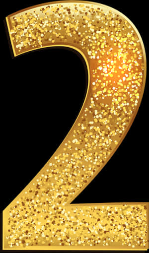 Number Two Gold Shining - Gold Glitter Numbers 1, HD Png Download PNG image with transparent background