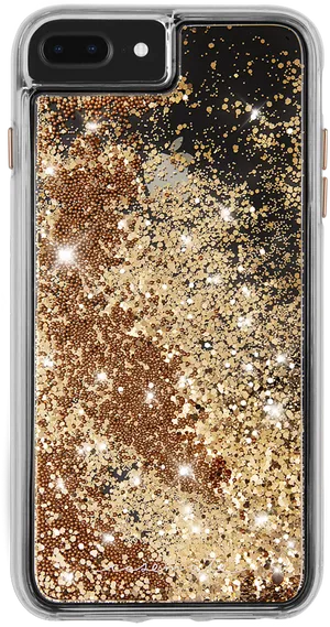 Gold Glitter Phone Case PNG Image