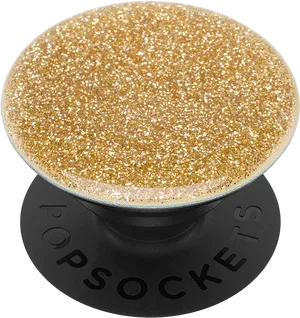 Gold Glitter Pop Socket Product Image PNG Image