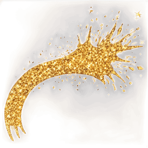Gold Glitter Splash PNG wjc PNG