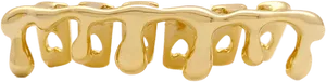 Gold Grillz Dental Jewelry PNG Image