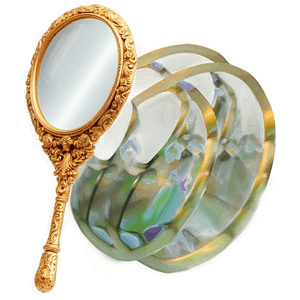 Gold Hand Mirror PNG ddn PNG