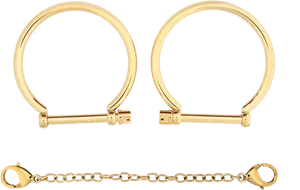 Gold Handcuffsand Chain PNG Image