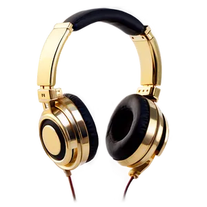 Gold Headphones Clipart Png Cxm12 PNG Image