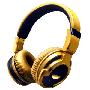 Gold Headphones Clipart Png Kyv1 PNG Image