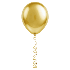 Gold Helium Balloon PNG 06212024 PNG