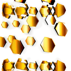 Gold Hexagon Pattern Png Cob PNG Image