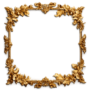 Gold Leaf Frame PNG   05042024 PNG