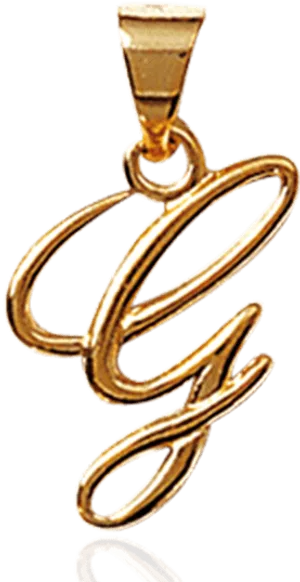 Gold Letter G Pendant PNG Image