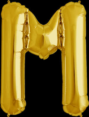 34' Gold Letter M Foil Balloon - Balloon Gold Letter M PNG