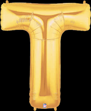 Letter T Foil Balloon Letters - Gold Letter Balloons T PNG