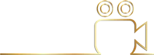 Gold Line Video Camera Icon PNG Image