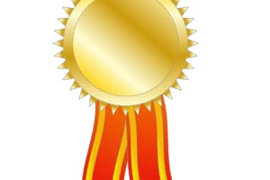 Gold Medal Award Ribbon PNG image with transparent background
