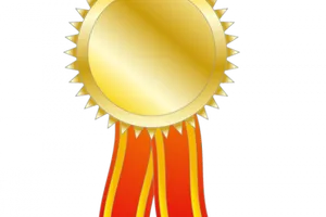 Gold Medal Award Ribbon PNG Image