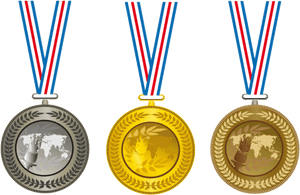 Gold Medal Olympic Medal Clip Art - Gold Silver Bronze Medals Png, Transparent Png PNG image with transparent background