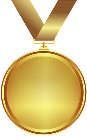 Gold Medal Vector Illustration PNG Image