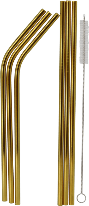 Gold Metal Straws, HD Png Download PNG