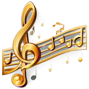 Gold Music Notes Png Pho20 PNG Image