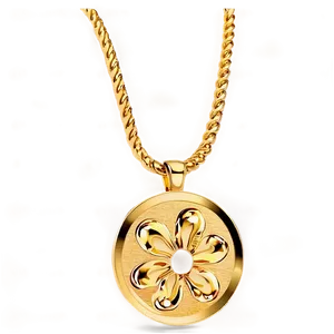 Gold Necklace D PNG Image