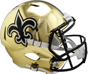 Gold New Orleans Football Helmet PNG Image