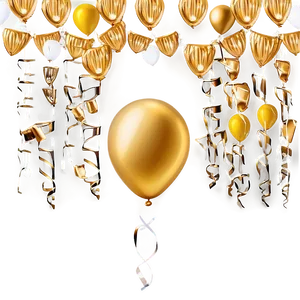 Gold Party Balloon Png Kpr34 PNG Image