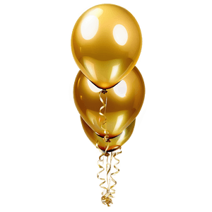 Gold Party Balloons PNG 05252024 PNG