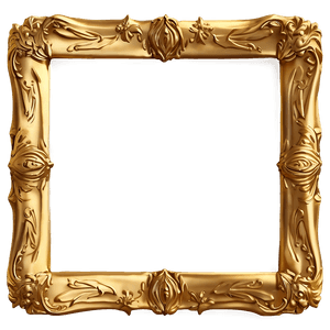 Gold Photo Frame PNG pqh39 PNG