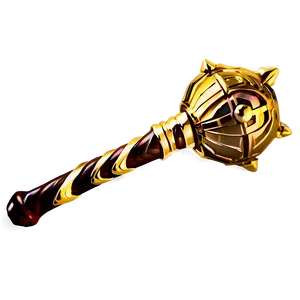 Gold Plated Mace Png 06132024 PNG Image